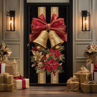 Holiday Bells Quilted Door Cover VTQ-Myprintsy