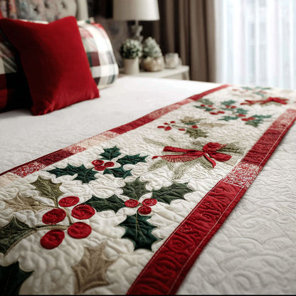 Holiday Berry Bloom Quilted Bed Runner VTQ-Myprintsy