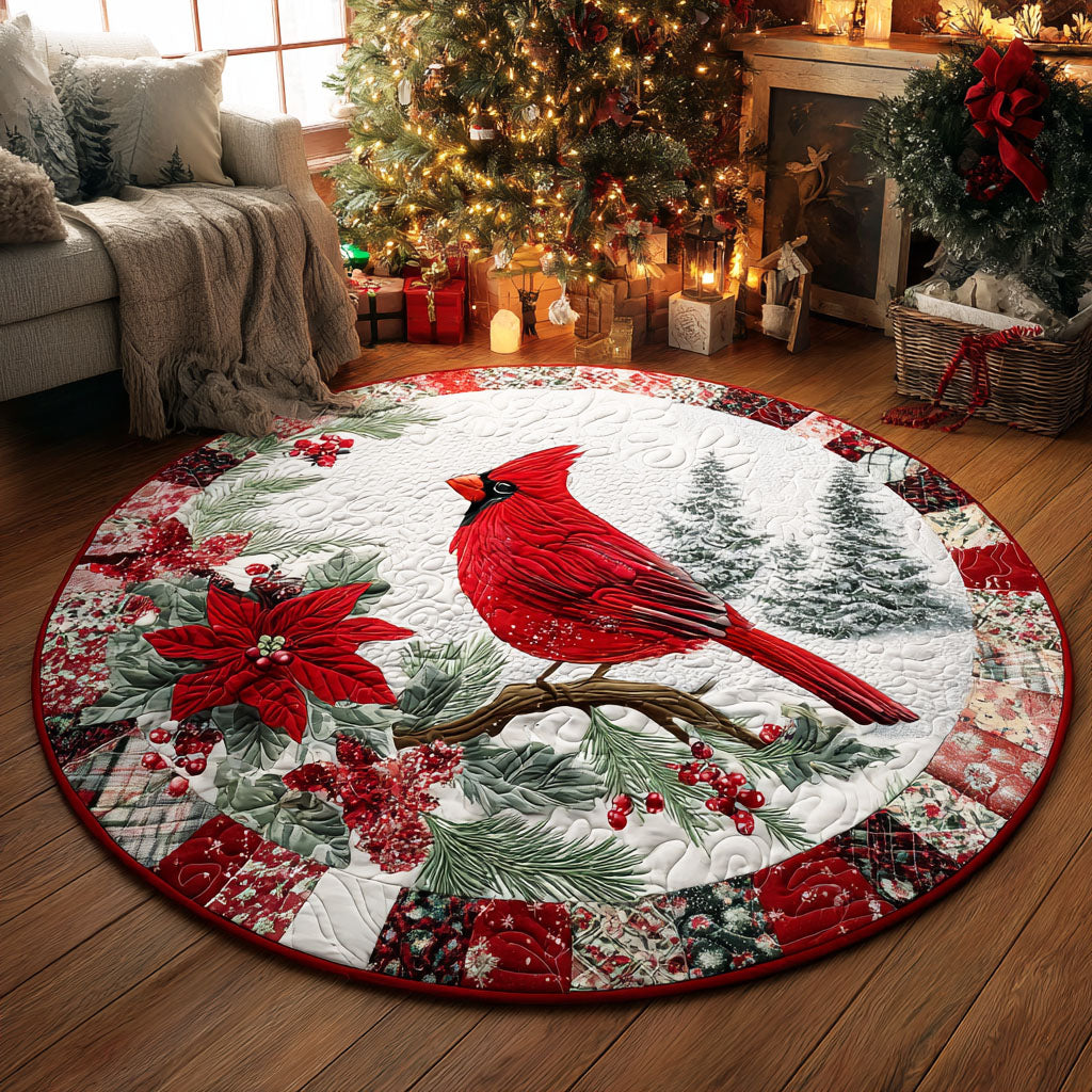 Holiday Bloom Quilted Round Mat VTQ-Myprintsy