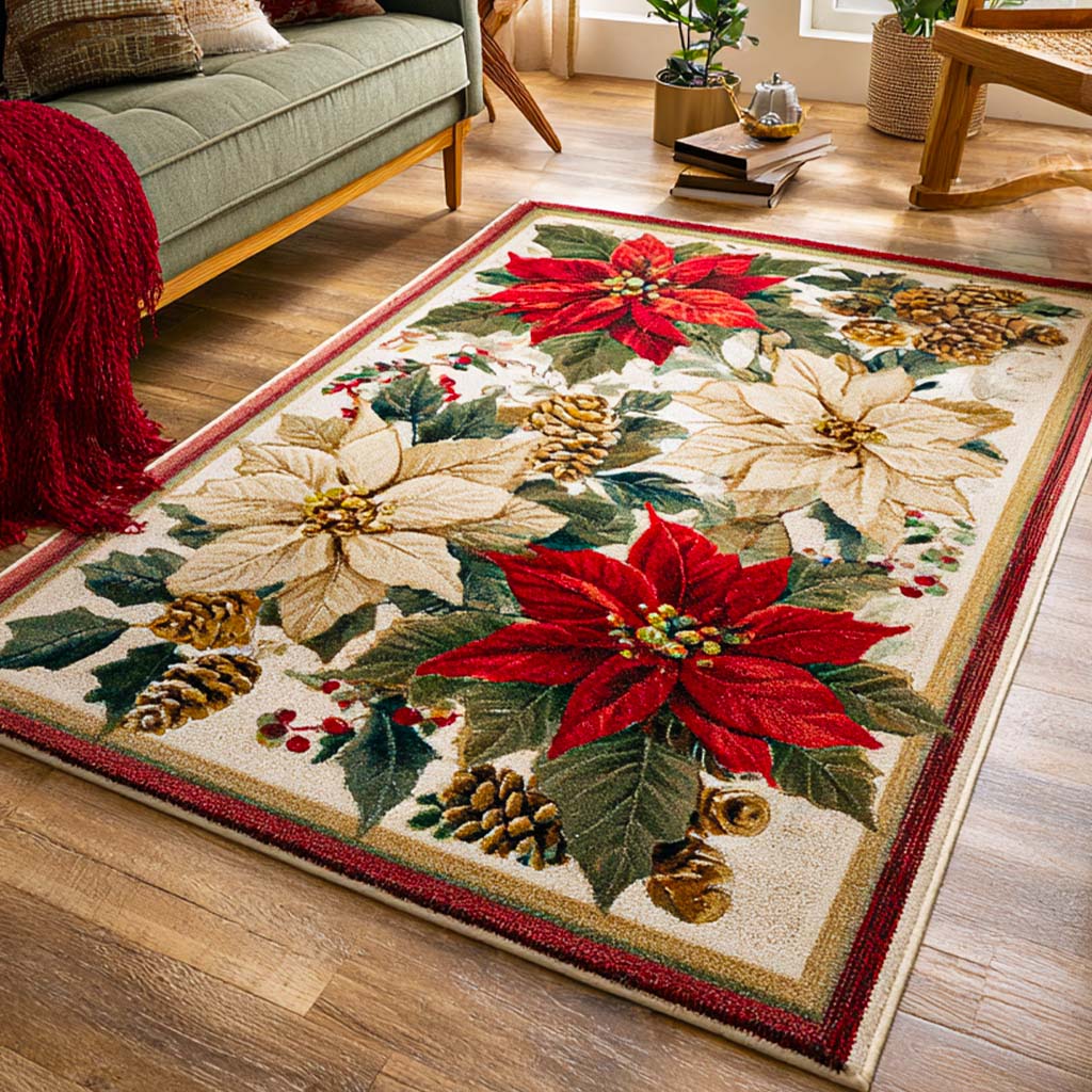 Holiday Blooms Area Rug VTQ-Myprintsy