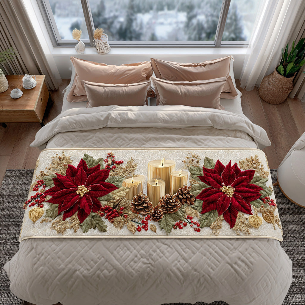 Holiday Blossom Quilted Bed Runner VTQ-Myprintsy