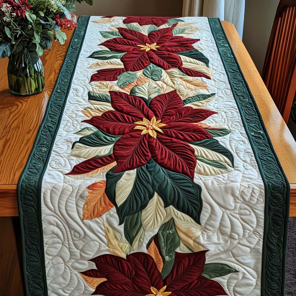 Holiday Blossom Quilted Table Runner VTQ-Myprintsy