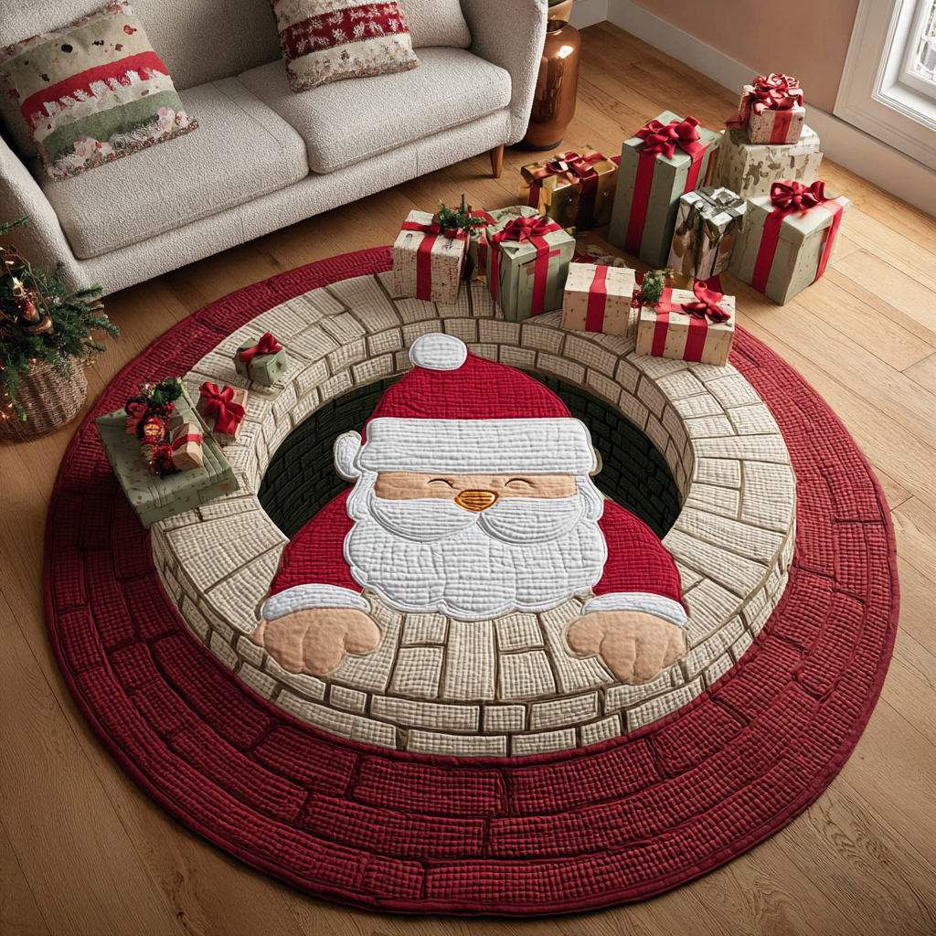 Holiday Cheer Quilted Round Mat VTQ-Myprintsy