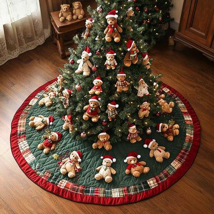 Holiday Cuddle Circle Christmas Quilted Tree Skirt VTQ-Myprintsy