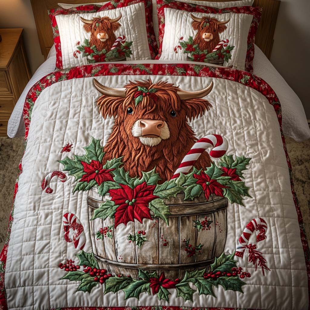 Holiday Delight -Piece Quilted Bedding Set VTQ-Myprintsy