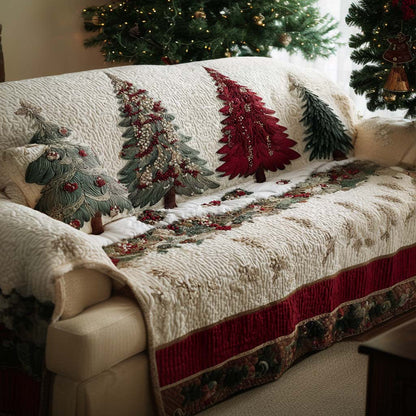 Holiday Evergreen Quilted Sofa Cover VTQ-Myprintsy