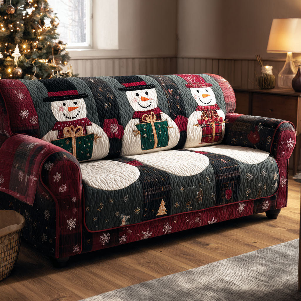 Holiday Friends Quilted Sofa Cover VTQ-Myprintsy