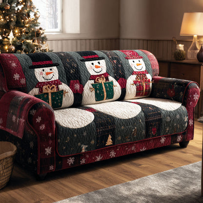 Holiday Friends Quilted Sofa Cover VTQ-Myprintsy