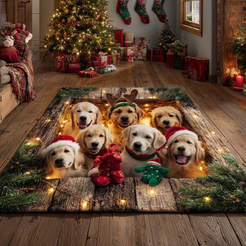 Holiday Golden Pack Area Rug VTQ-Myprintsy