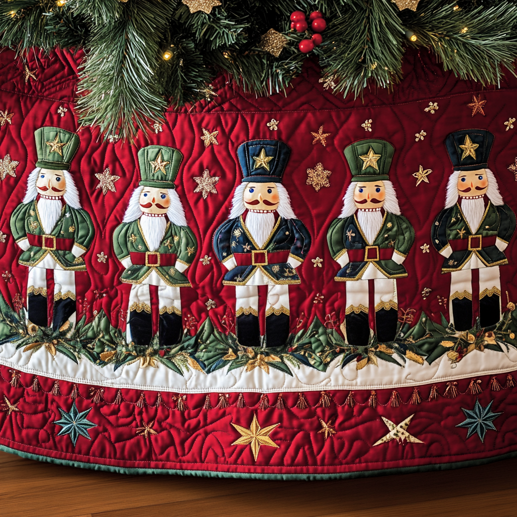 Holiday Guards Quilted Christmas Tree Skirt VH-Myprintsy
