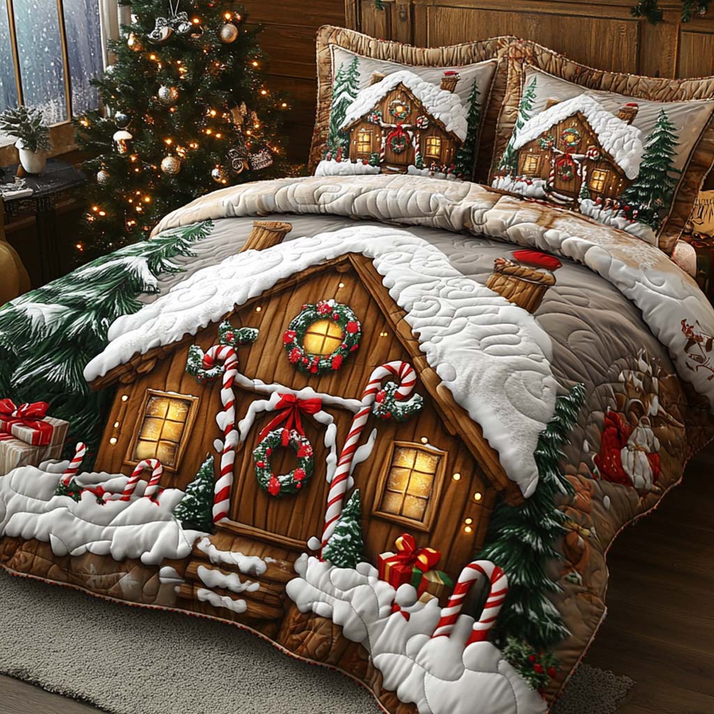 Holiday Hearth -Piece Quilted Bedding Set VTQ-Myprintsy