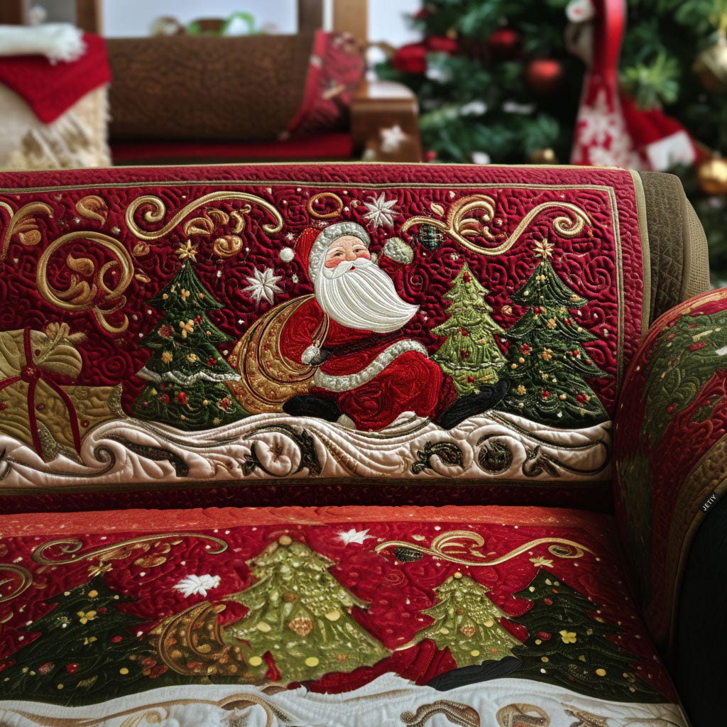 Holiday Hearthlight Quilted Sofa Cover VTQ-Myprintsy