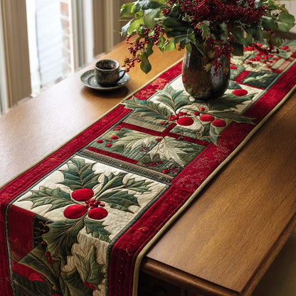 Holiday Holly Quilted Table Runner VTQ-Myprintsy