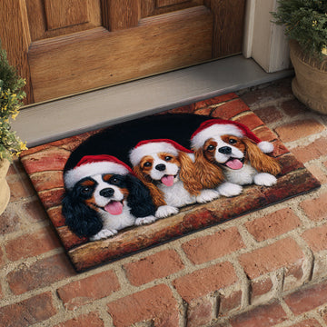 Holiday King Charles Doormat VTQ-Myprintsy