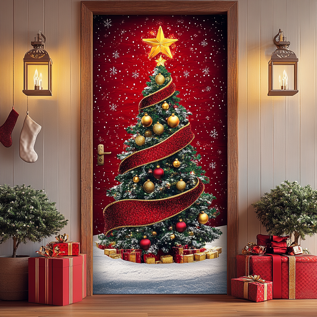 Holiday Light Quilted Door Cover VTQ-Myprintsy