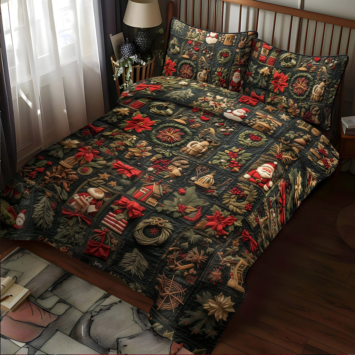 Holiday Magic -Piece Quilted Bedding Set VTQ-Myprintsy