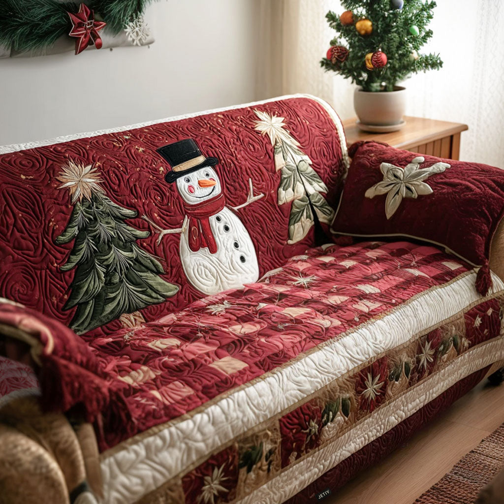 Holiday Plaid Charm Quilted Sofa Cover VTQ-Myprintsy