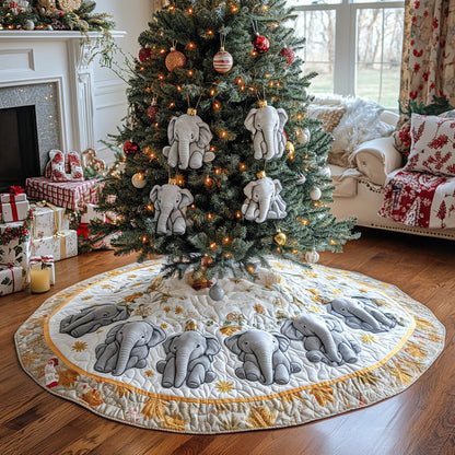 Holiday Safari Quilted Christmas Tree Skirt-Myprintsy