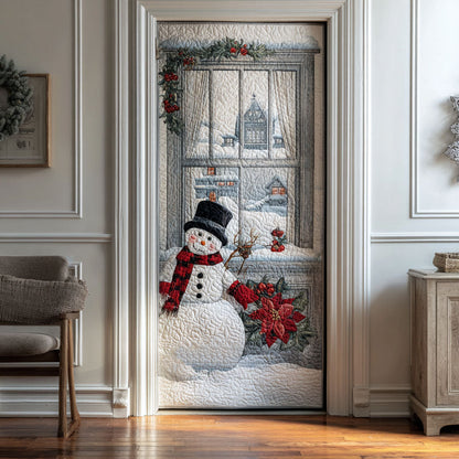Holiday Snowman Quilted Door Cover VTQ-Myprintsy