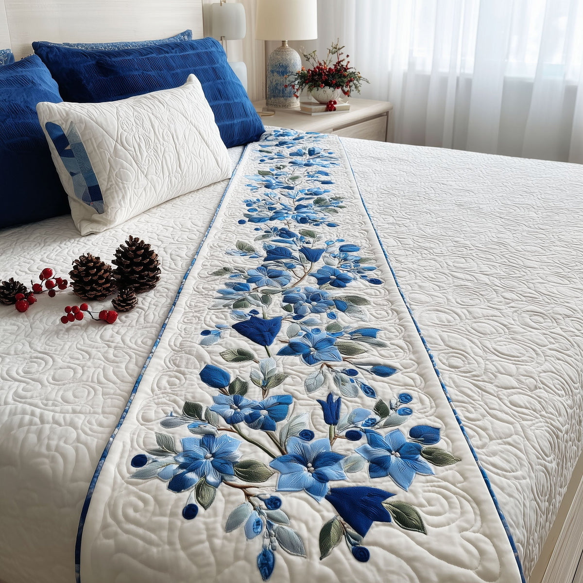 Holiday Sparkle Quilted Bed Runner VTQ-Myprintsy