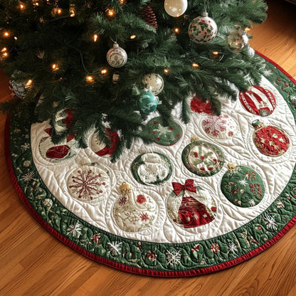 Holiday Splendor Quilted Christmas Tree Skirt-Myprintsy