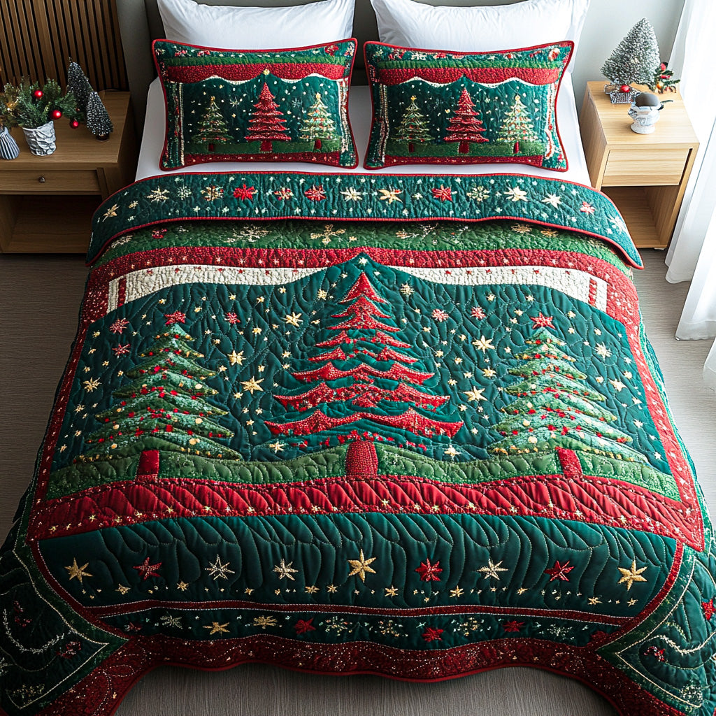 Holiday Spruce -Piece Quilted Bedding Set VTQ-Myprintsy