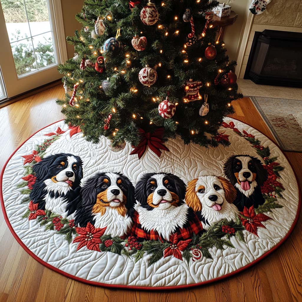 Holiday Trails Quilted Christmas Tree Skirt-Myprintsy