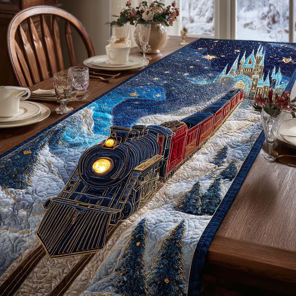Holiday Train Journey Quilted Table Runner VTQ-Myprintsy