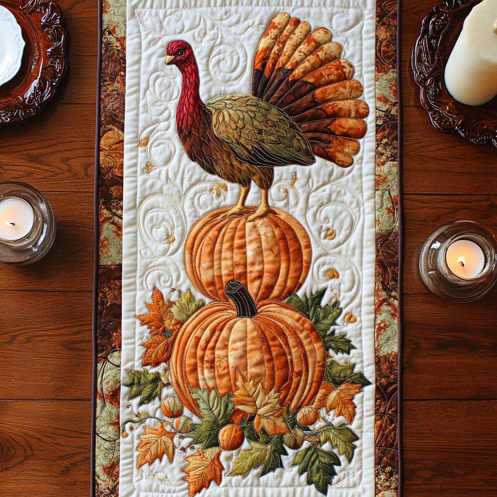 Holiday Turkey Quilted Table Runner VTQ-Myprintsy