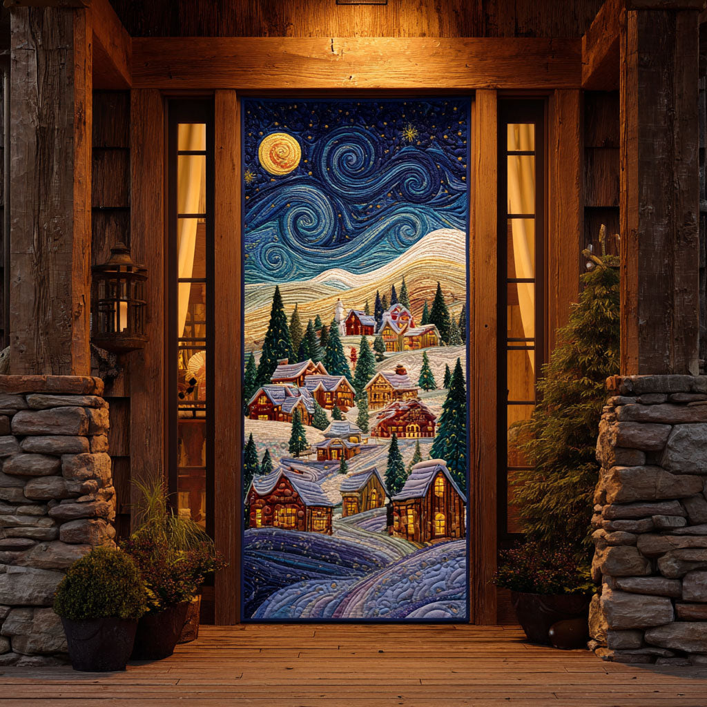 Holiday Village Quilted Door Cover VTQ-Myprintsy