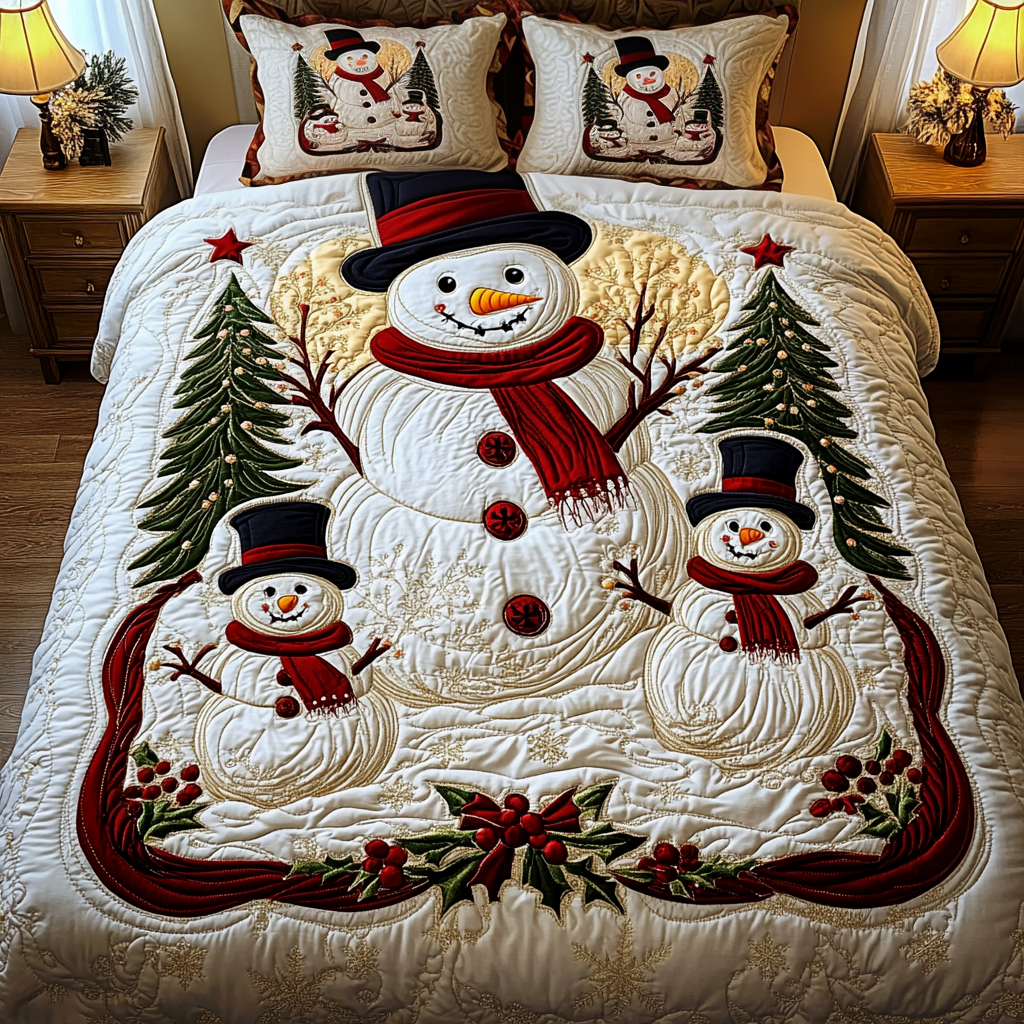 Holly Frost -Piece Quilted Bedding Set VH VTQ-Myprintsy