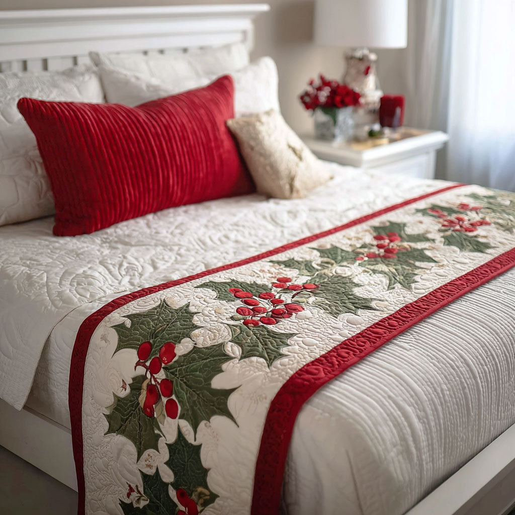 Holly Garden Quilted Bed Runner VTQ-Myprintsy