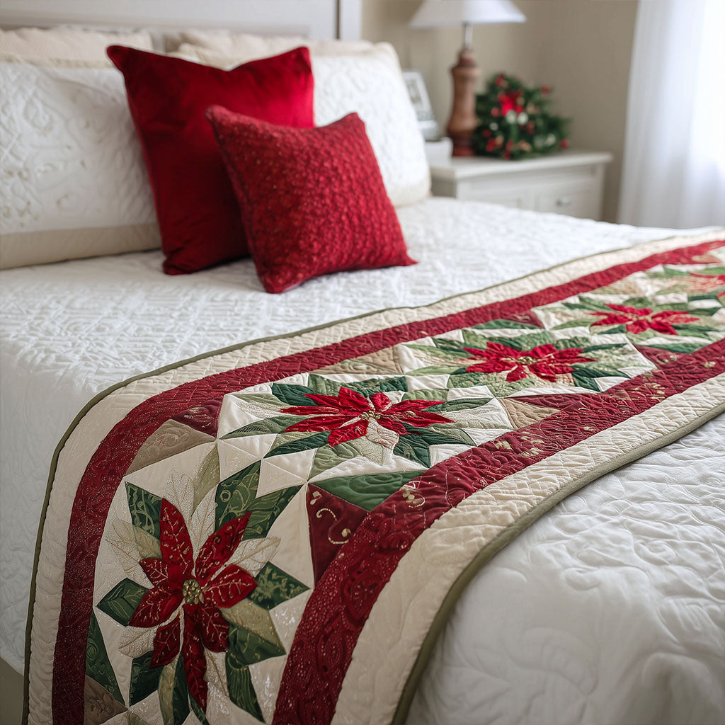 Holly Glow Quilted Bed Runner VTQ-Myprintsy