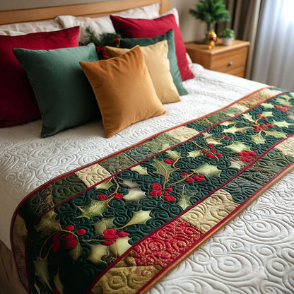 Holly Harmony Quilted Bed Runner VTQ-Myprintsy