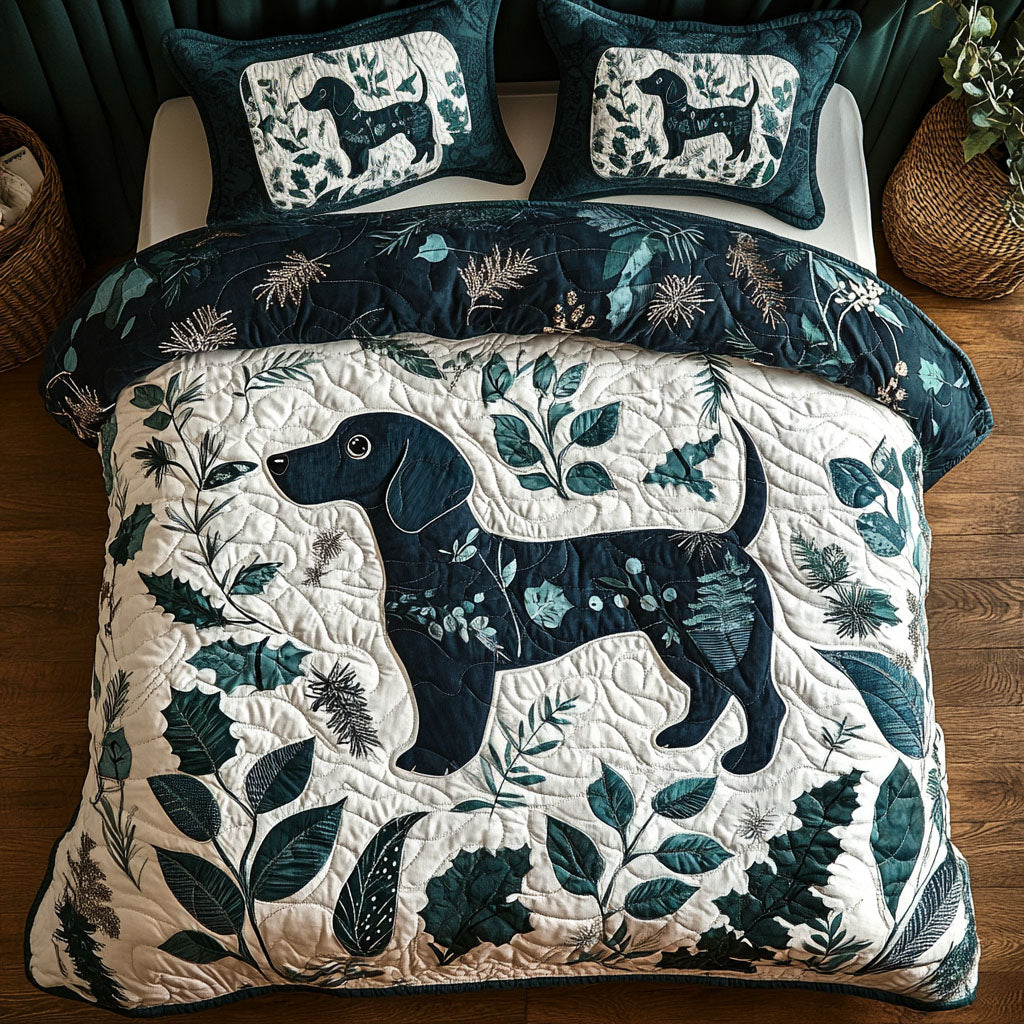 Holly Hound -Piece Quilted Bedding Set VTQ-Myprintsy