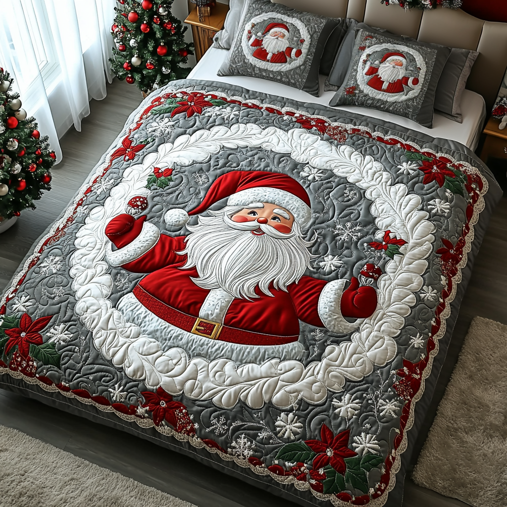 Holly Jolly Night -Piece Quilted Bedding Set VTQ-Myprintsy