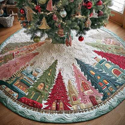 Holly Pine Hamlet Christmas Quilted Tree Skirt VTQ-Myprintsy
