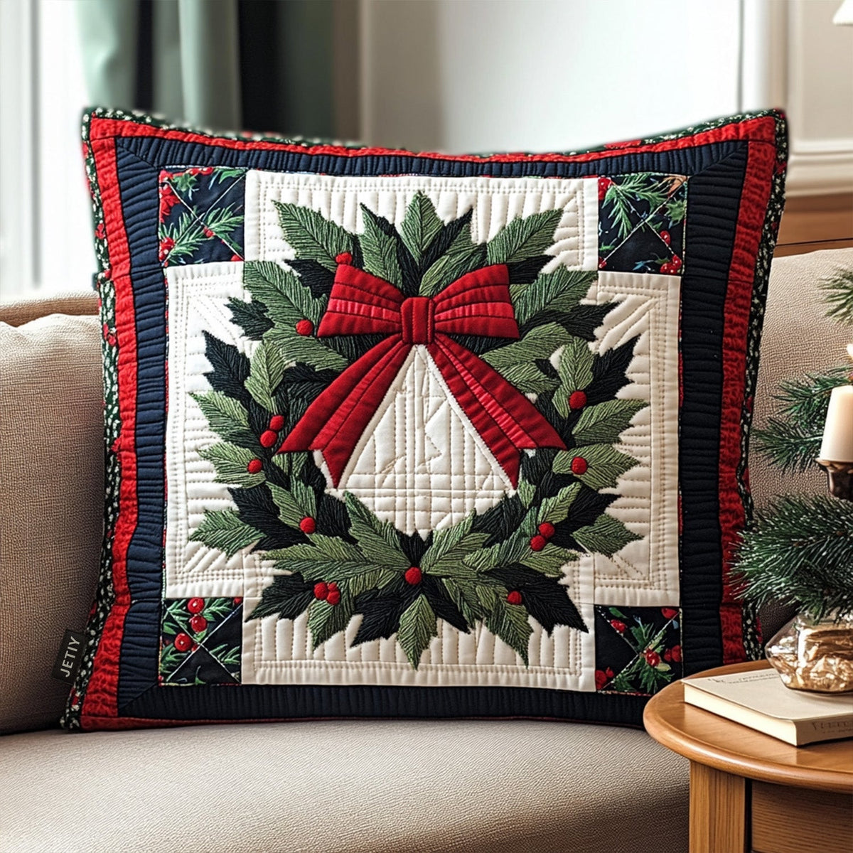 Hollyberry Charm Quilted Pillow Case VTQ-Myprintsy
