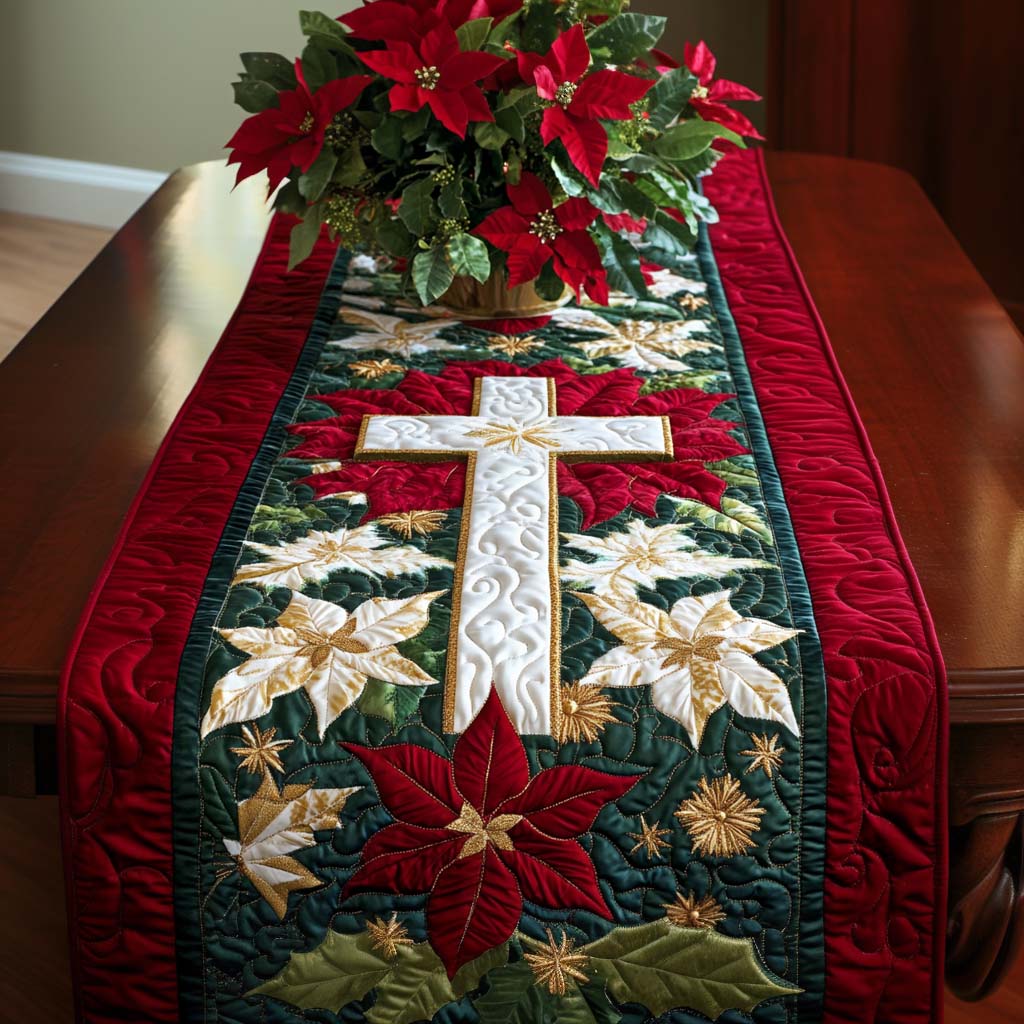 Holy Christmas Quilted Table Runner VTQ-Myprintsy