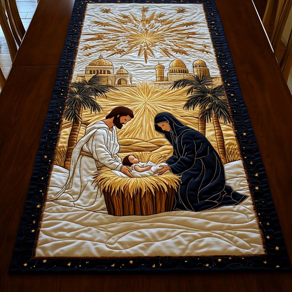Holy Night Quilted Table Runner VTQ-Myprintsy