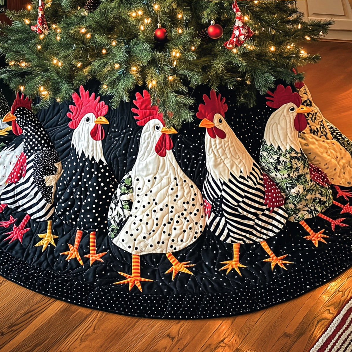 Homestead Joy Quilted Christmas Tree Skirt-Myprintsy
