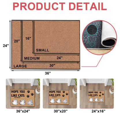 Visitors Must Be Approved by Your Cats - Personalized Doormat-Myprintsy