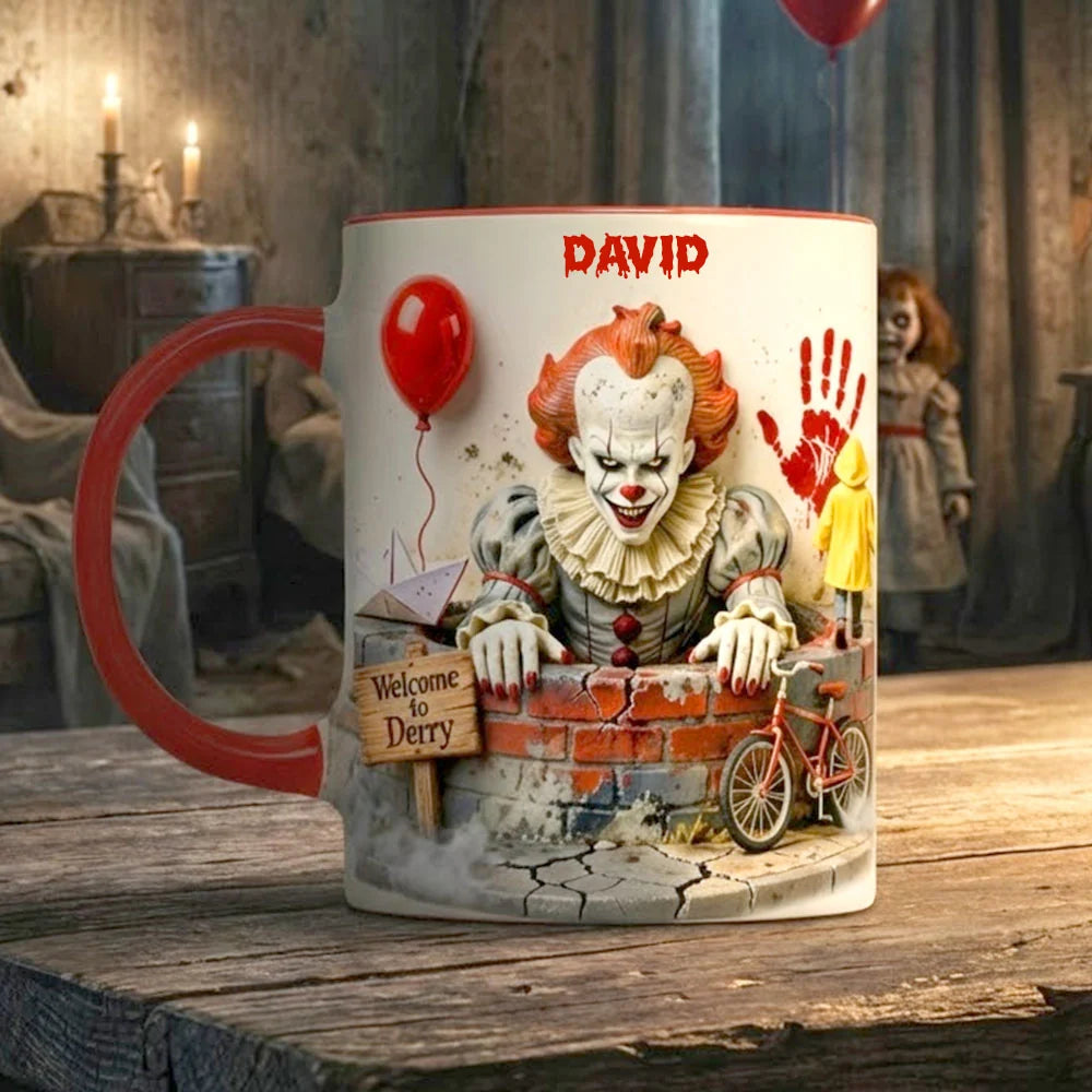 Horror Haunted Derry - Personalized Accent Mug - Gift for Halloween Lovers-Myprintsy