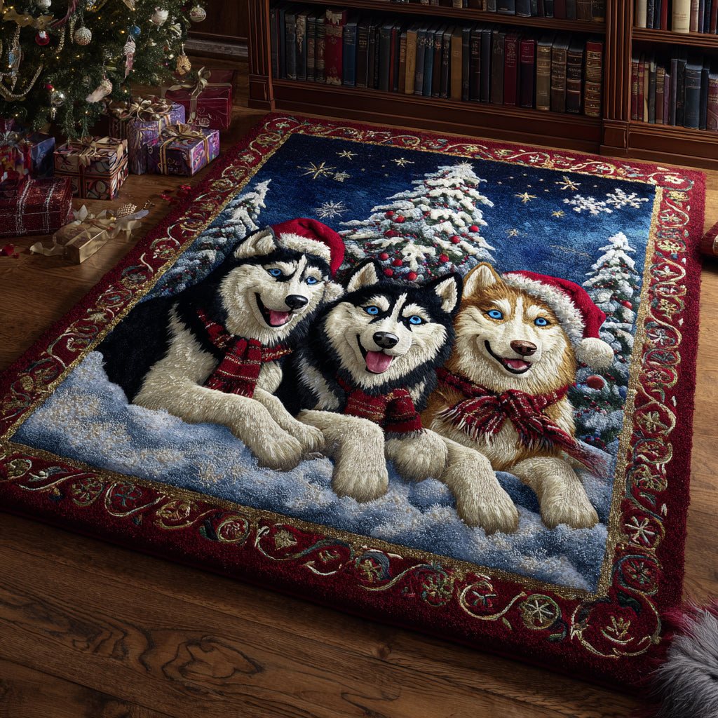 Husky Crimson Chill Area Rug VTQ-Myprintsy