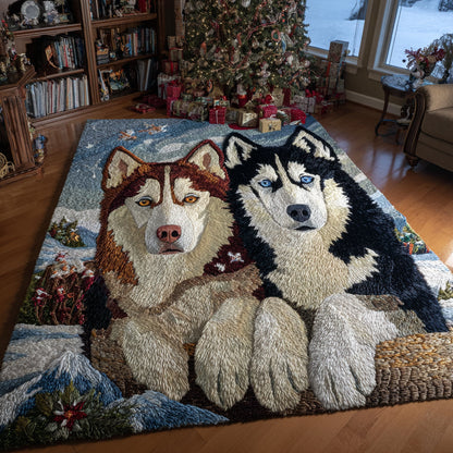 Husky Glacier Duo Area Rug VTQ-Myprintsy