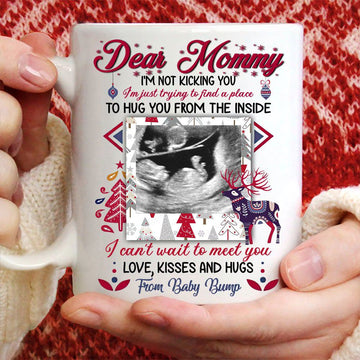 I Can't Wait To Meet You To Be Love Kisses And Hugs Custom Mug - Personalized Coffee Mug - Gift For Mom-Myprintsy