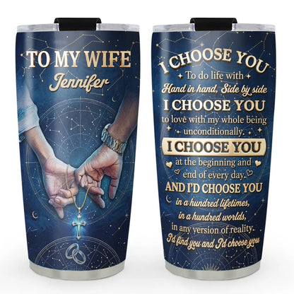 I Choose You - Personalized 3D Effect Tumbler-Myprintsy