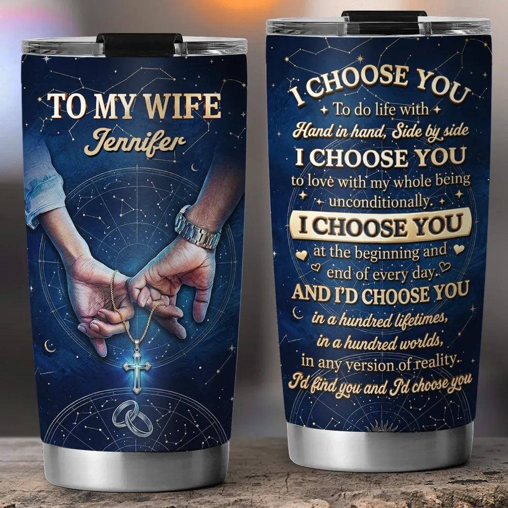 I Choose You - Personalized 3D Effect Tumbler-Myprintsy