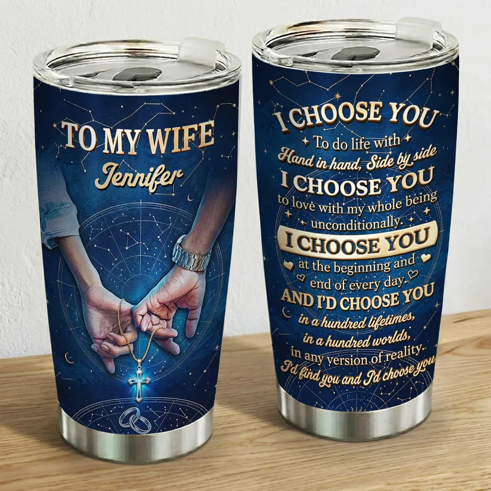 I Choose You - Personalized 3D Effect Tumbler-Myprintsy