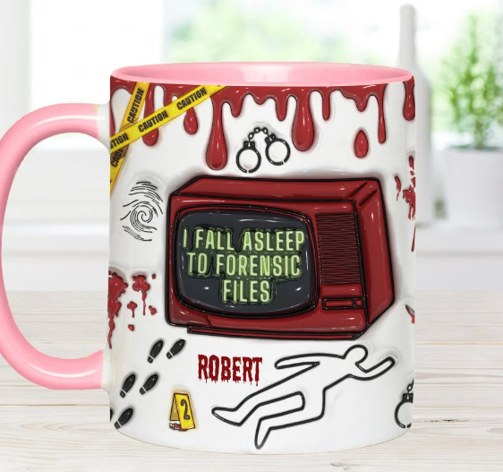 I Fall Asleep For Forensic Files - Personalized Accent Mug-Myprintsy